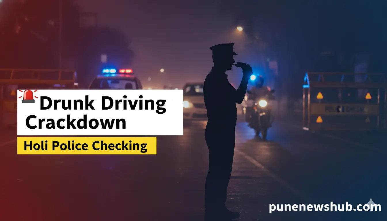 Pune Drunk Driving Holi Crackdown police checking drivers during Holi festival