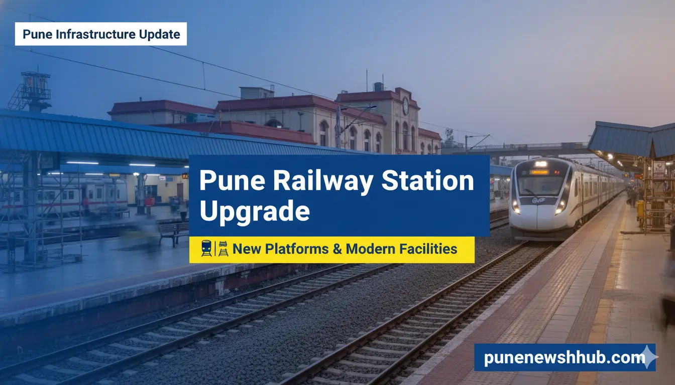 Pune Railway Station Upgrade project with new platforms and modern facilities