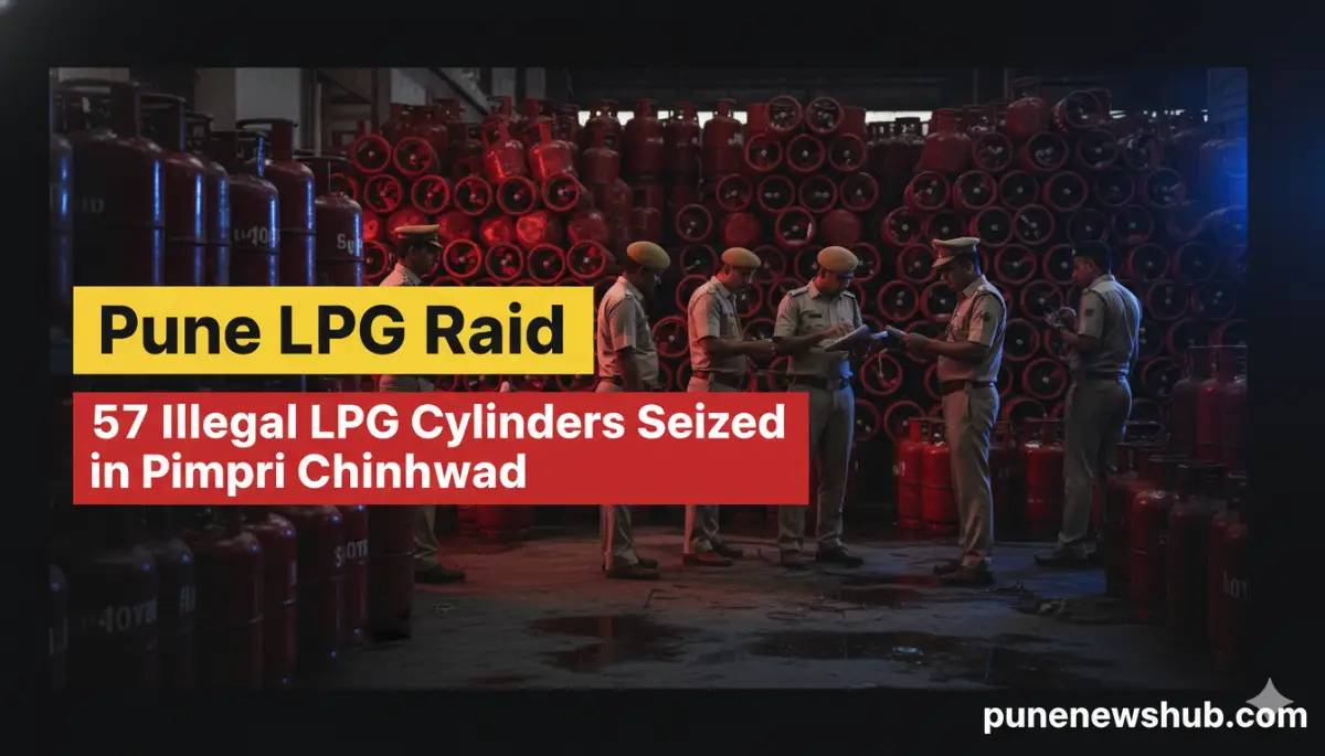 Pune LPG Raid illegal LPG cylinders seized in Pimpri Chinchwad gas agency