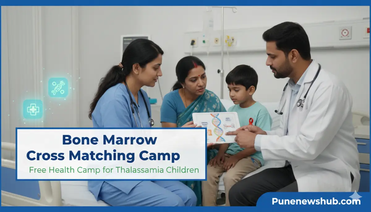 Pune Bone Marrow Cross Matching Camp for thalassaemia children at Aundh District Hospital